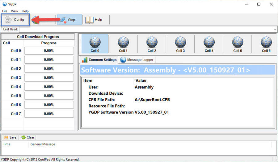 YGDB Flash Tool Configuration